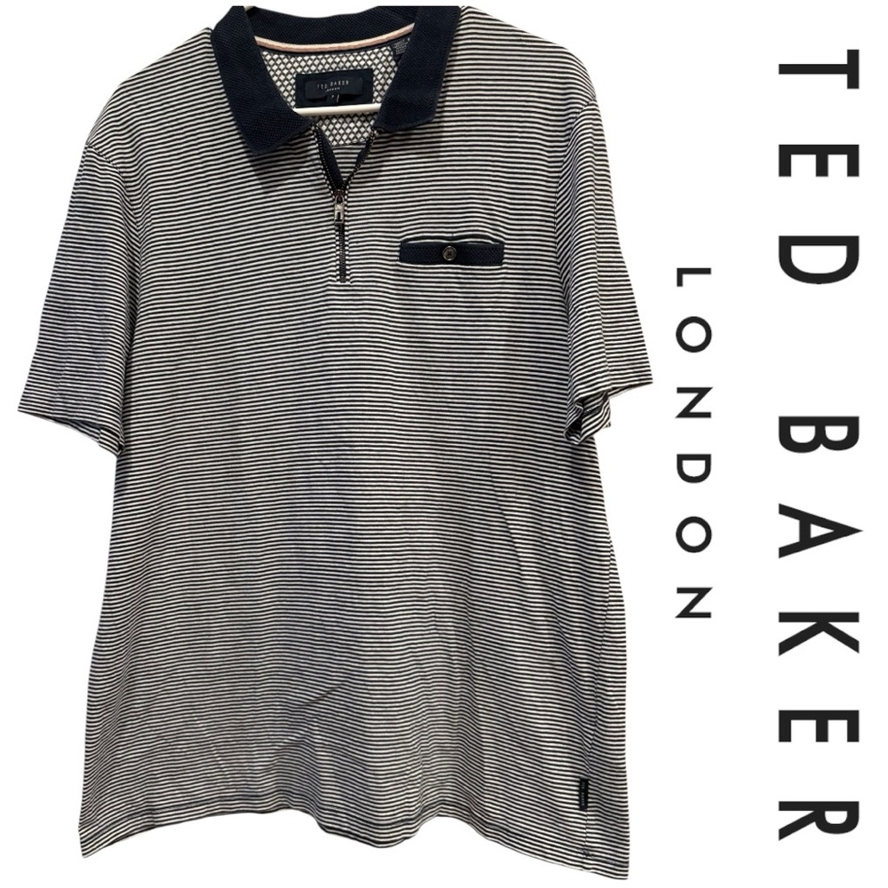 Ted Baker London Striped Polo Shirt, UK 7